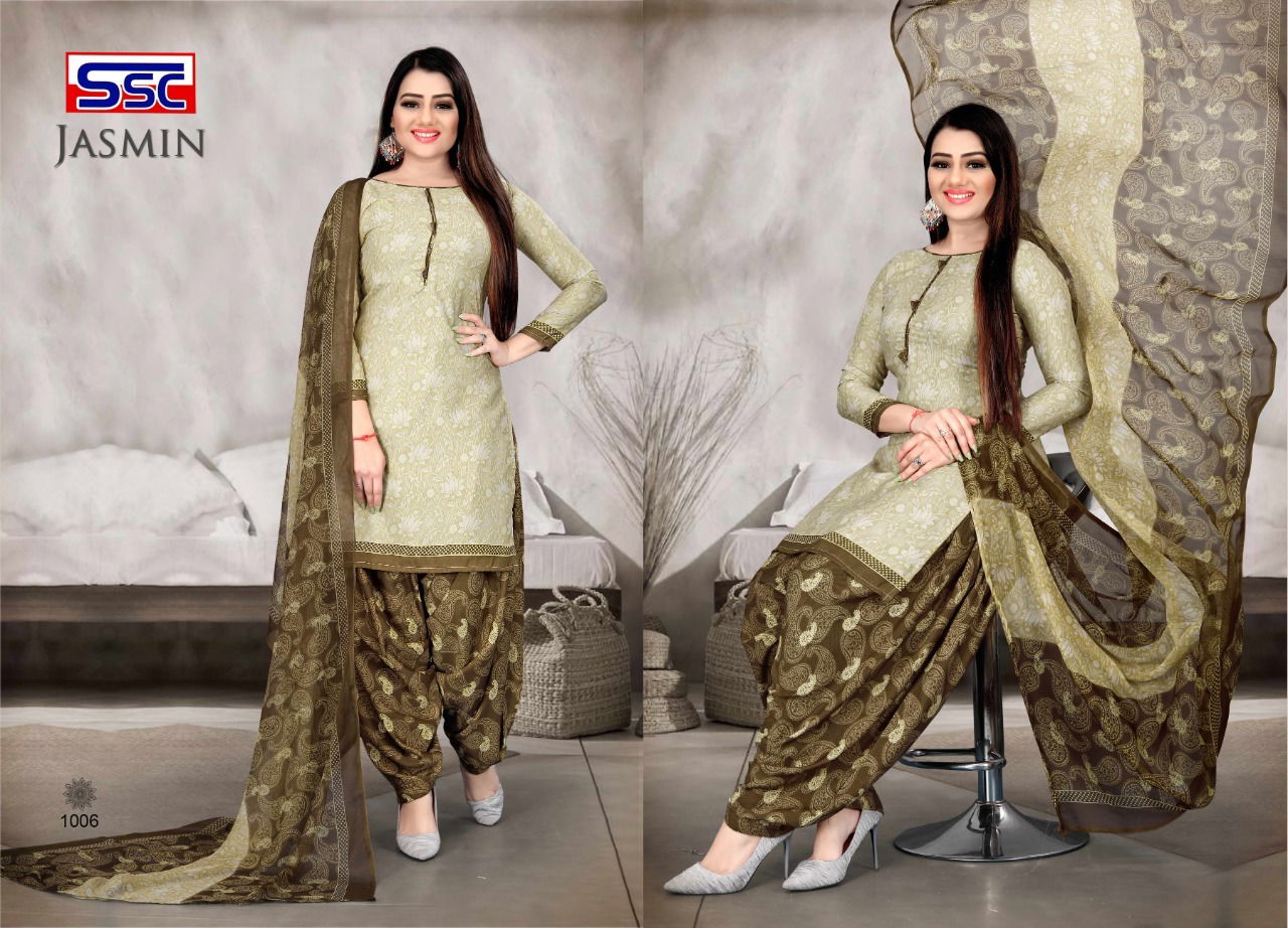 Ssc Jasmin 18 Printed Regular Wear Cotton Printed Dress Material Collection
